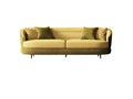 Velvet Three-Seater Sofa