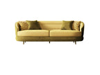 Velvet Three-Seater Sofa