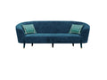 Velvet Three-Seater Sofa