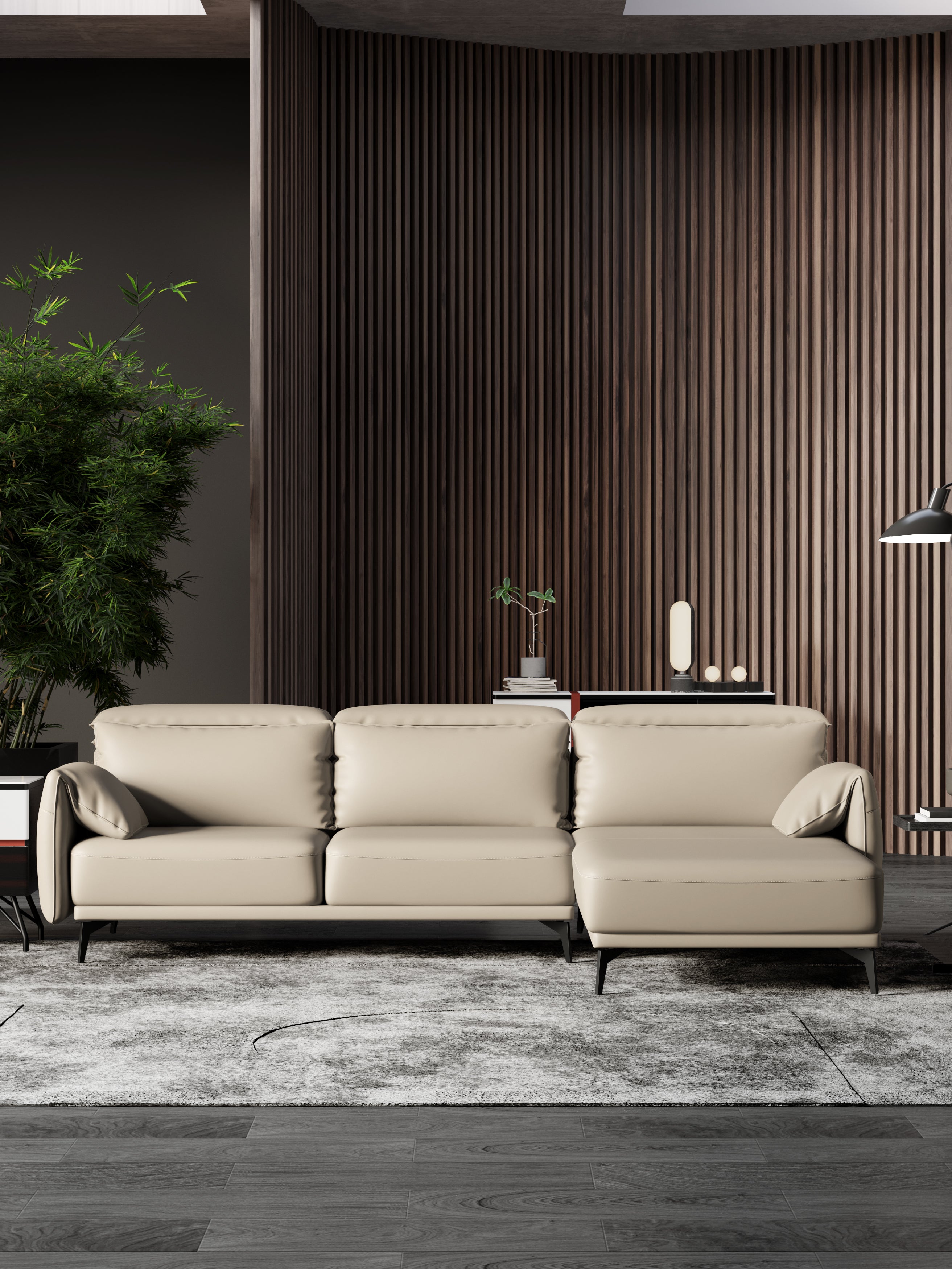 Leather Four-Seater Sofa