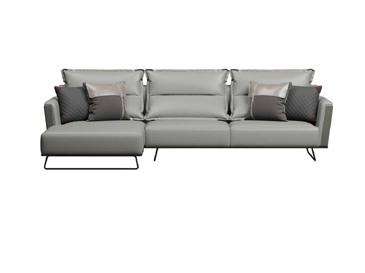 Leather Three-Seater Sofa