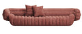 Velvet Three-Seater Sofa