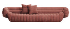 Velvet Three-Seater Sofa