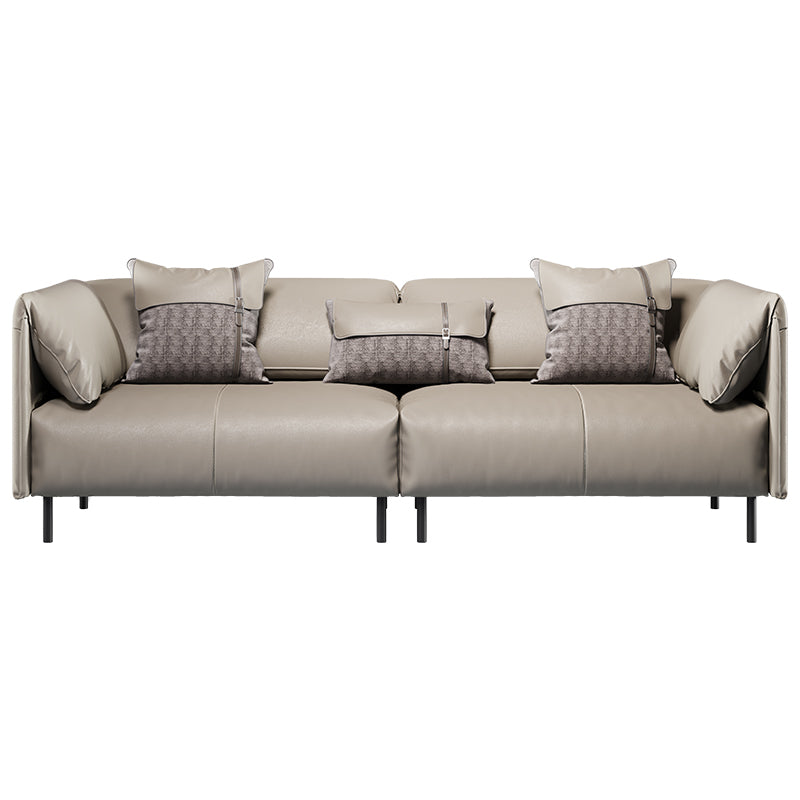 Microfiber Leather Three-Seater Sofa
