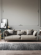 Microfiber Leather Three-Seater Sofa