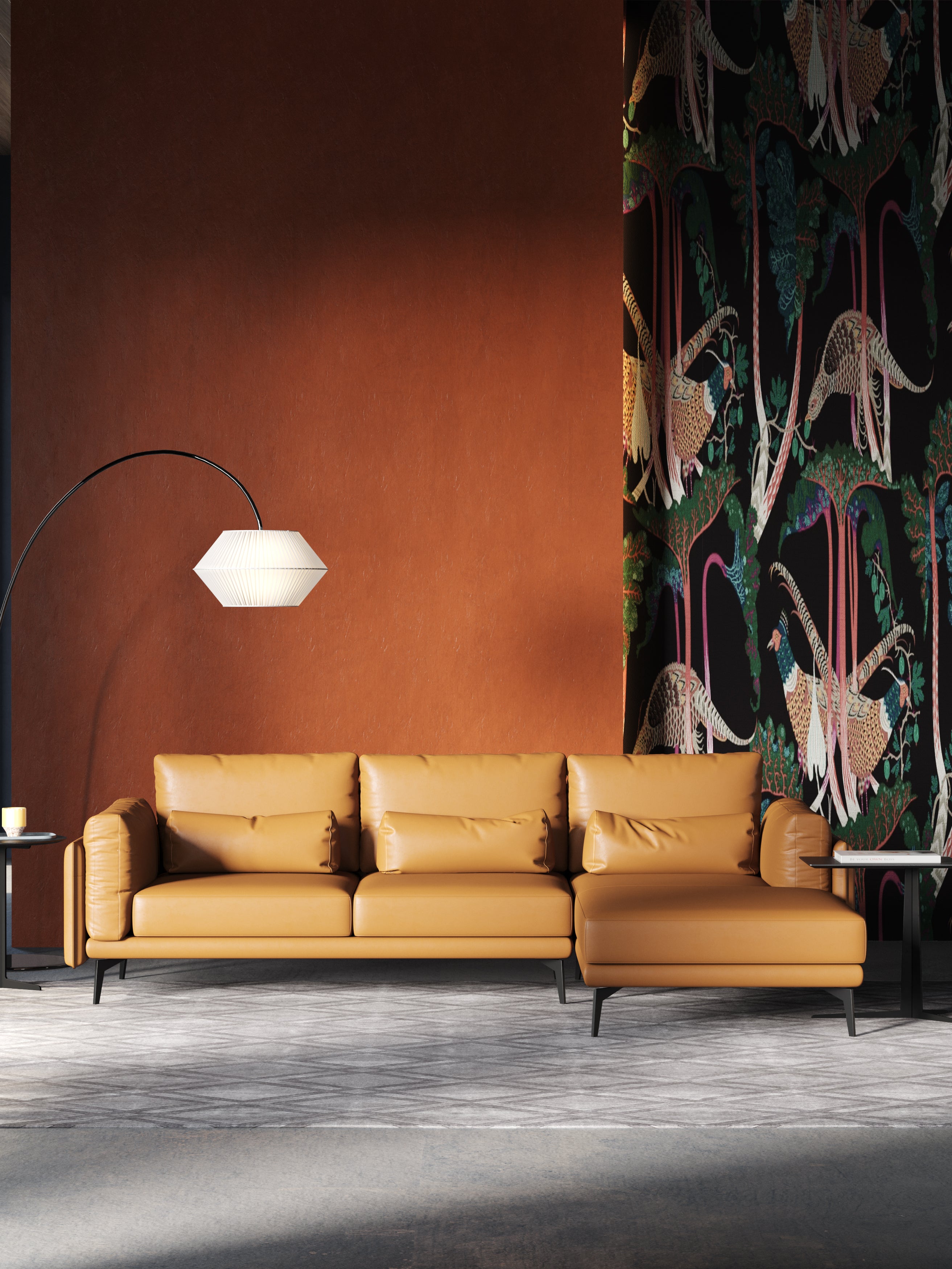 Leather Four-Seater Sofa
