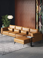 Leather Four-Seater Sofa