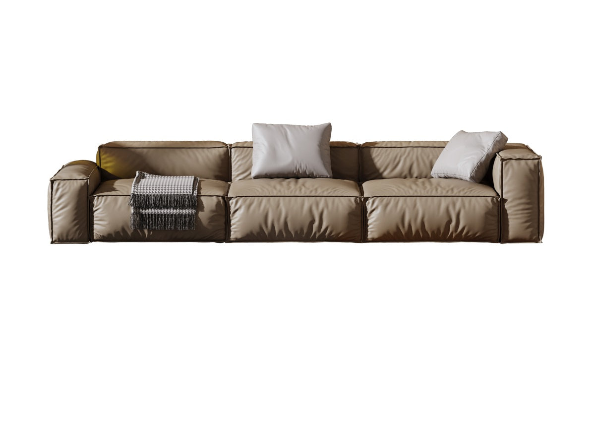 Leather Three-Seater Sofa