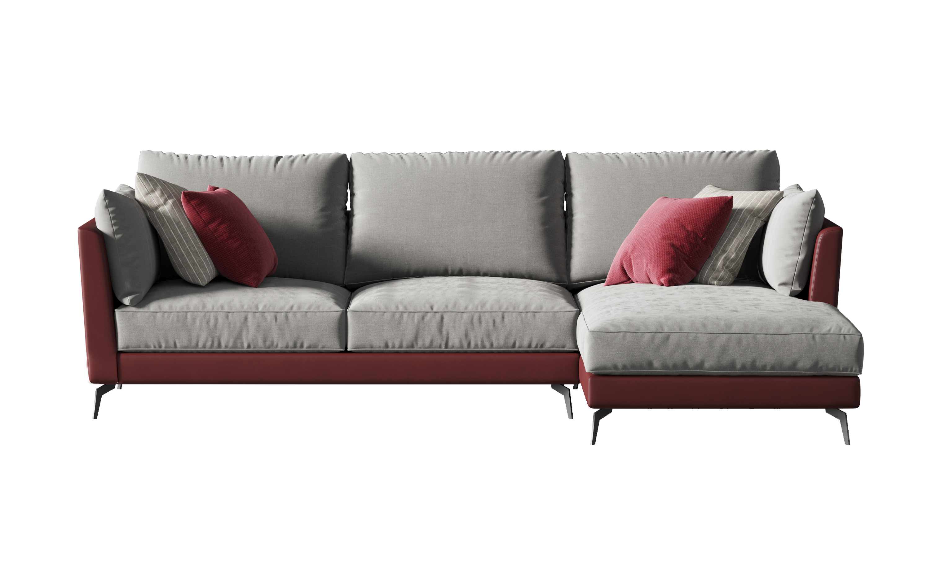 Leather Three-Seater Sofa