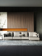 Leather Four-Seater Sectional Sofa
