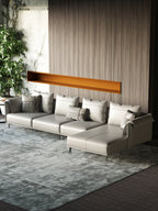 Leather Four-Seater Sectional Sofa