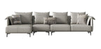 Leather Four-Seater Sectional Sofa