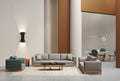 Velvet and Rose Gold Three-Piece Living Room Set