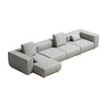 Champagne Gold Velvet One- and Three-Seater Sofa Set with Lounger
