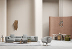 Champagne Gold Velvet One- and Three-Seater Sofa Set with Lounger