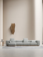 Champagne Gold Velvet One- and Three-Seater Sofa Set with Lounger