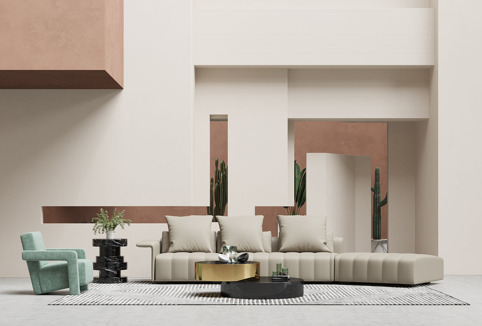 Mid-Century Modern Two-Piece Living Room Set