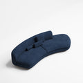 White-Leg Velvet Three-Seater Sofa With Lounger