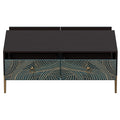 High-Gloss Walnut-Veneer Coffee Table