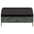 High-Gloss Walnut-Veneer Coffee Table