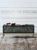 High-Gloss Walnut-Veneer Coffee Table