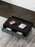 High-Gloss Walnut-Veneer Coffee Table