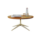 End Table with Stainless Steel Accents