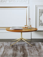 End Table with Stainless Steel Accents