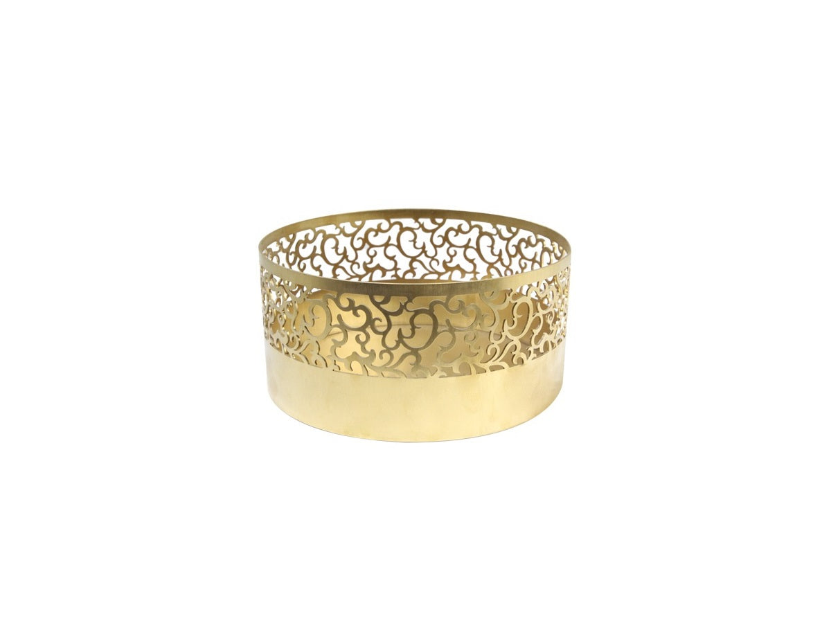 Large Brushed Gold Stainless Steel Aluminum Fruit Plate