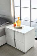 Giulia Left-Facing Nightstand in White