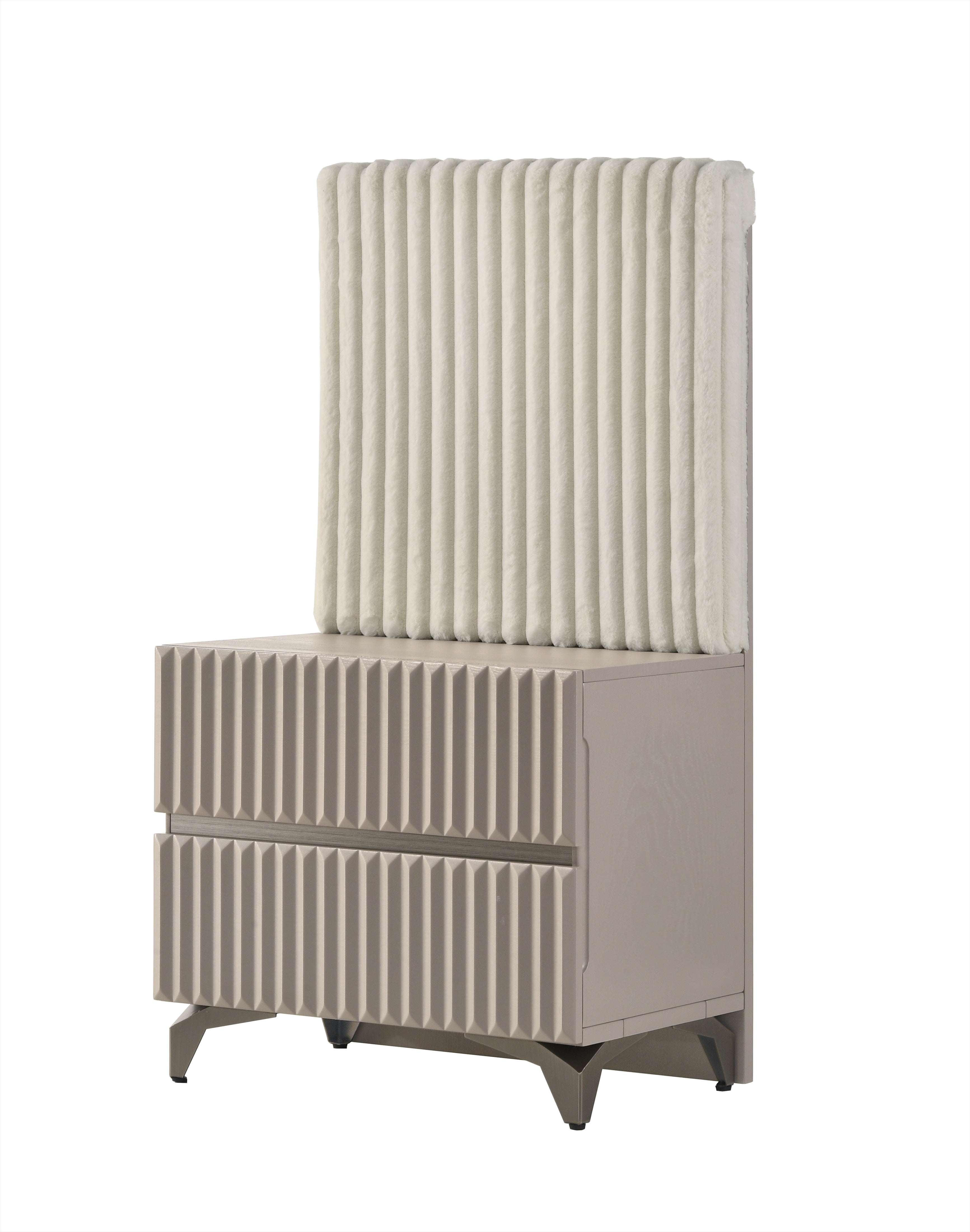 Grace Bronze and Taupe Nightstand