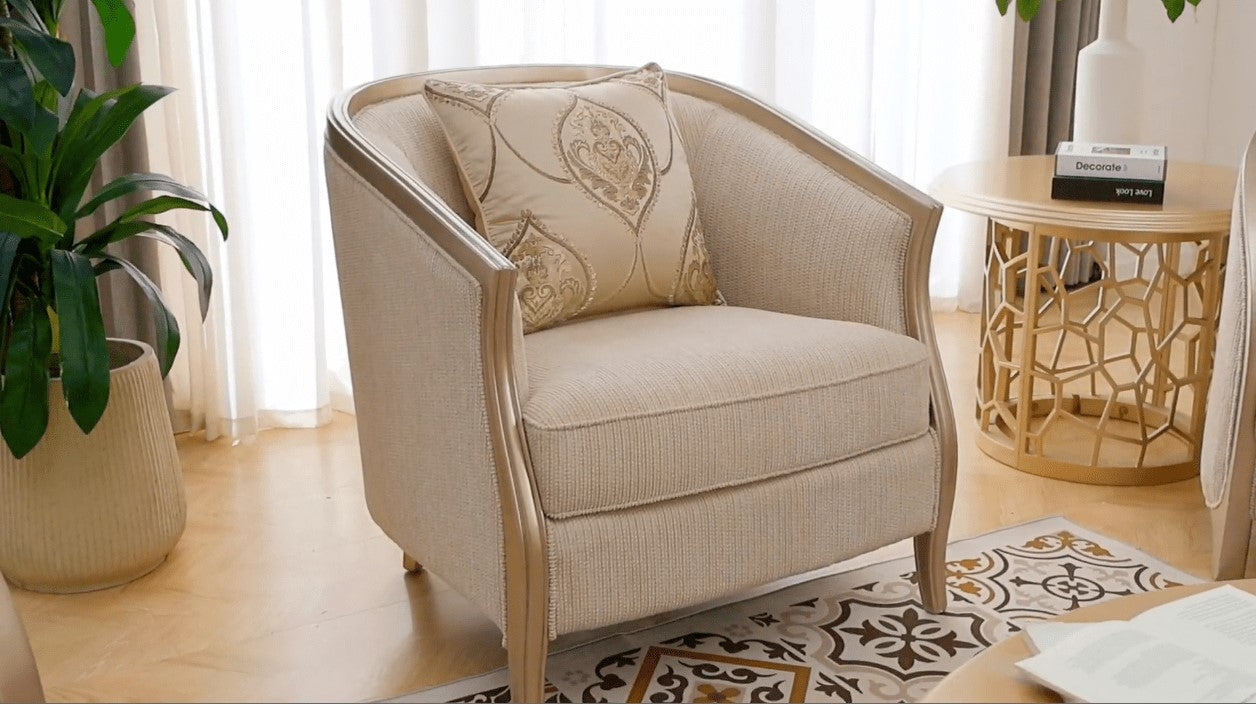 Traditional Upholstered Accent Chair