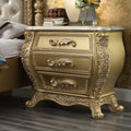 Metallic Antique Gold Wood/Composite NIGHTSTAND