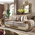 Perfect Brown Fabric and Solid Wood SOFA