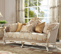 Plantation Cove White Fabric and Solid Wood SOFA