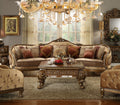 Van Dyke Brown Fabric and Solid Wood SECTIONAL