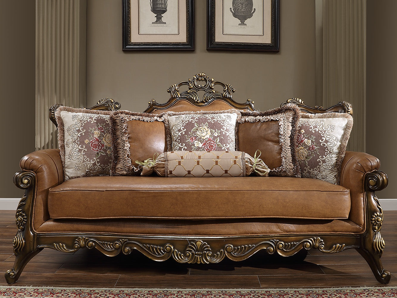 Custom Mohawk Finish Solid Wood, Leather and SOFA