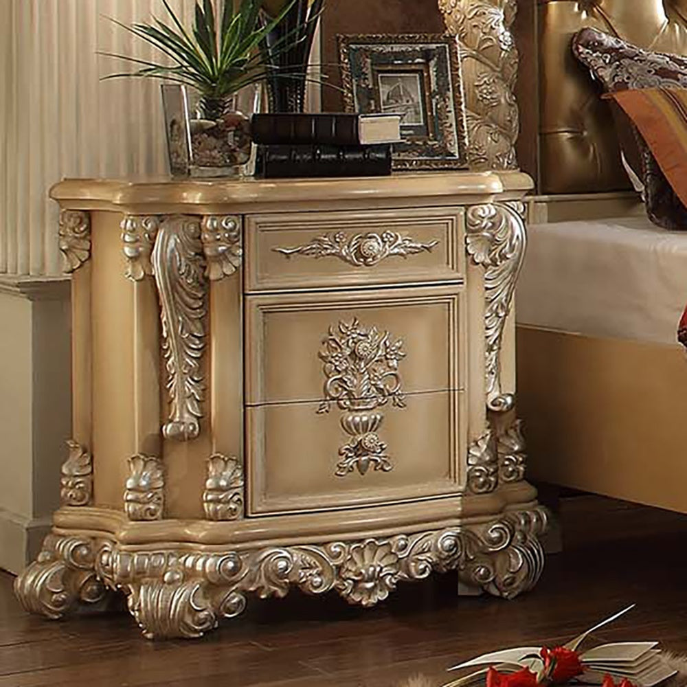 Pickle Frost and Antique Wood/Composite NIGHT STAND