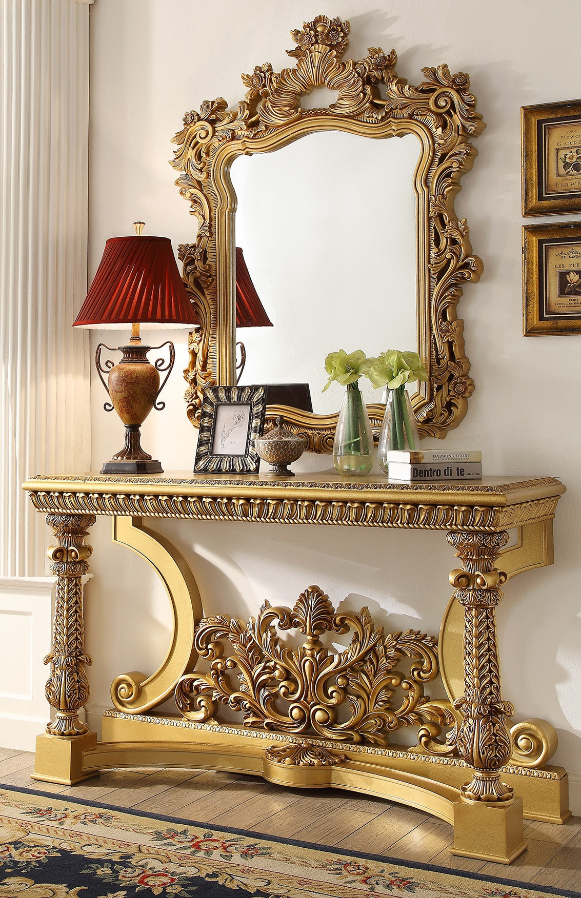 Metallic Gold Console Table