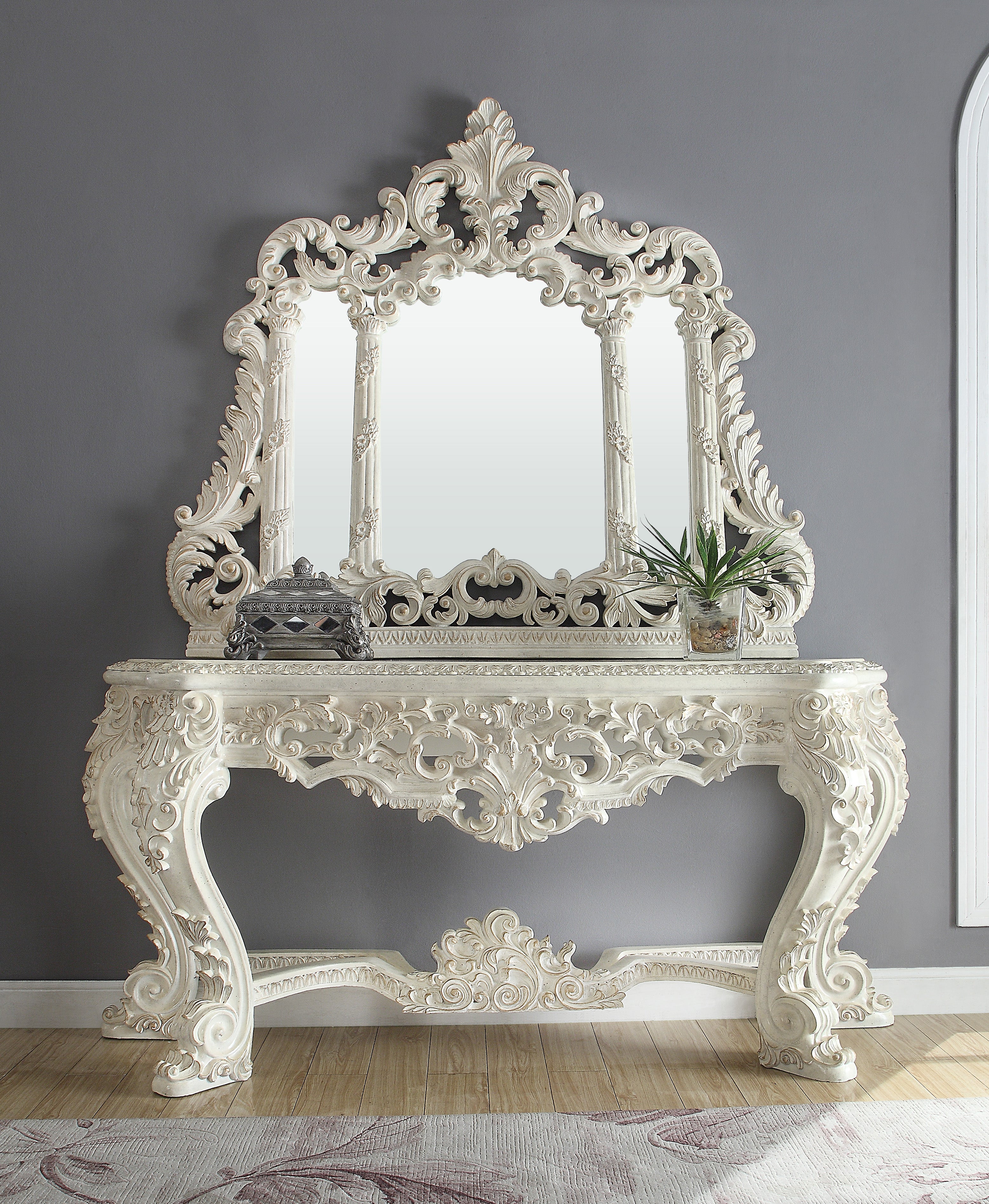 Plantation Cove White Console Table
