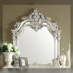 Traditional Wall Mirror with Ornate Carved Frame