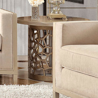 Champagne-Finish End Table
