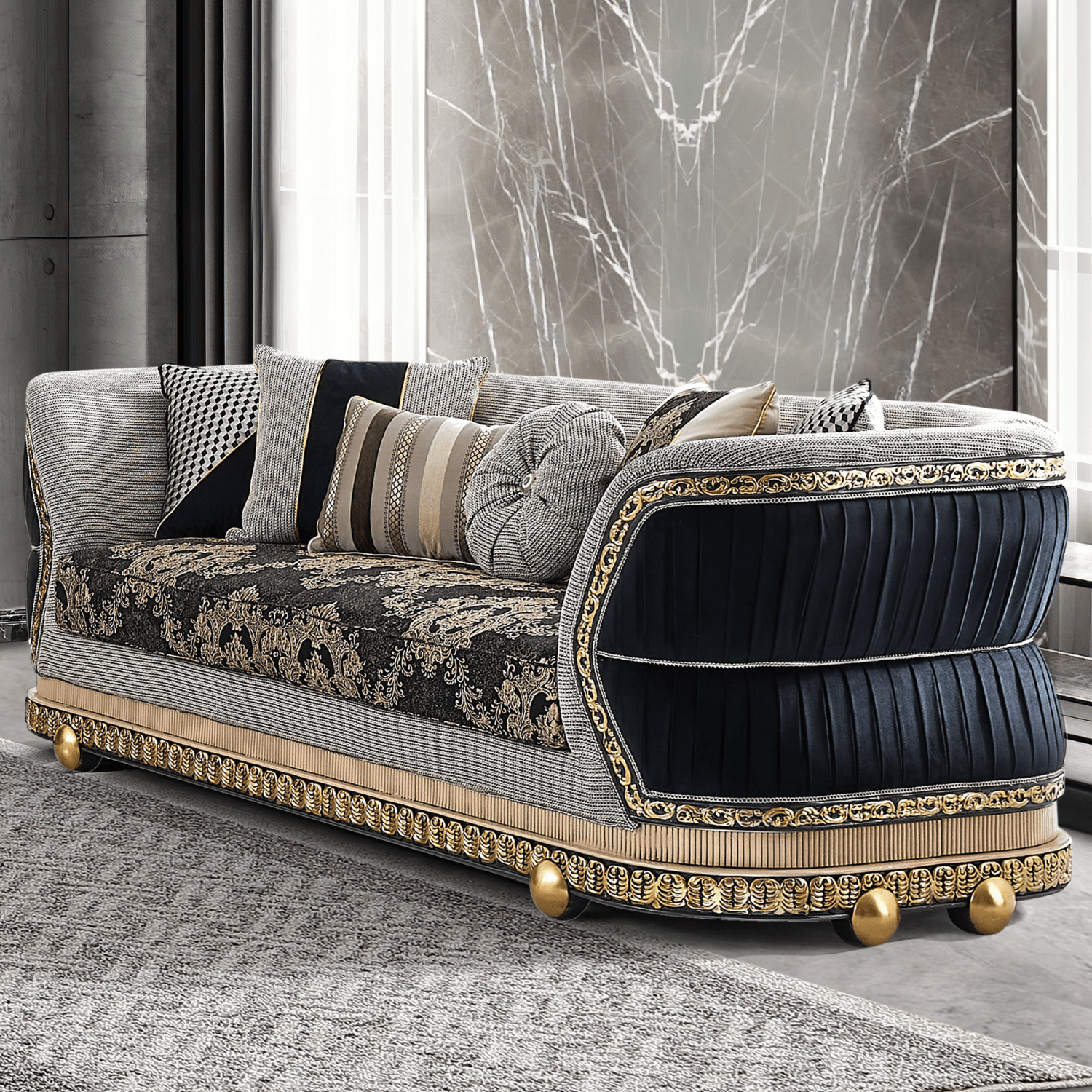 Traditional Upholstered Loveseat