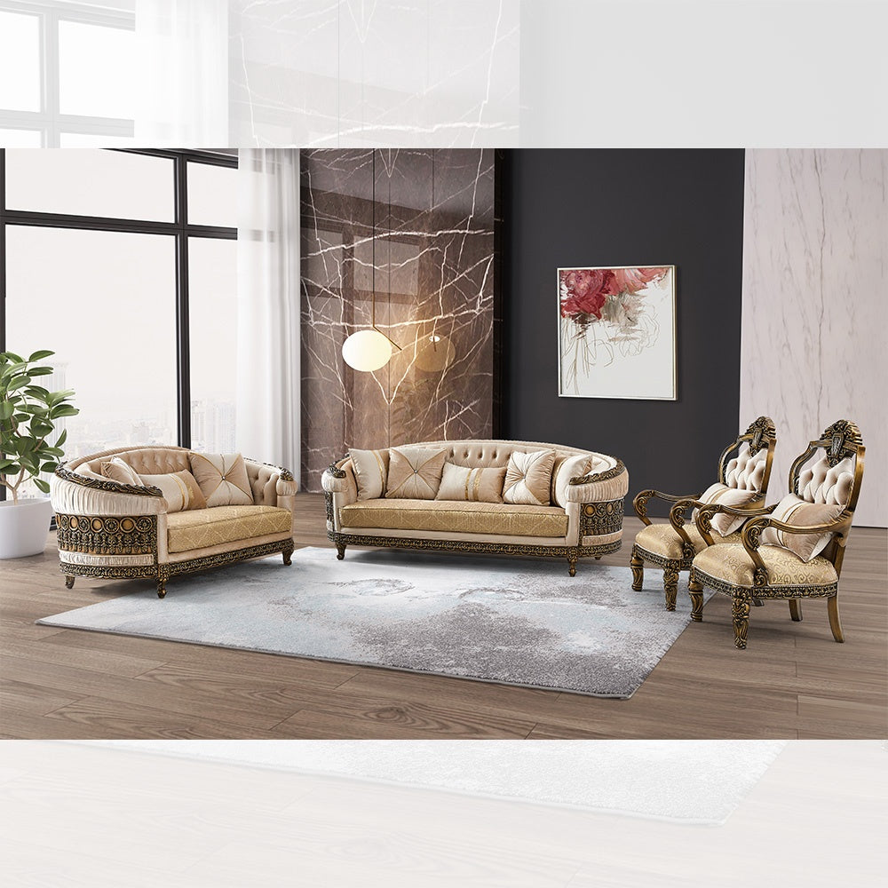 Traditional Four-Piece Living Room Seating Set