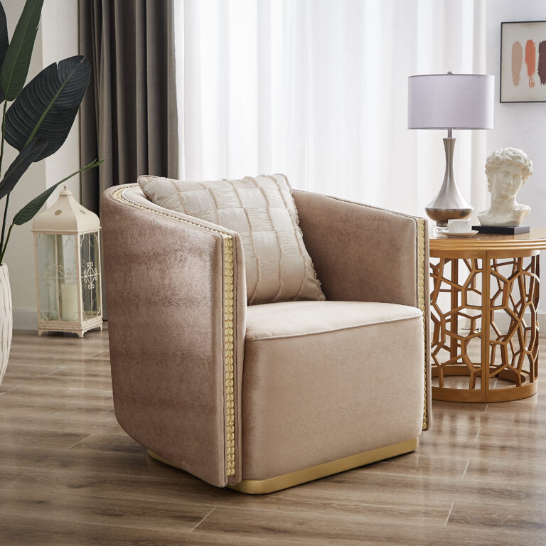 Traditional Upholstered Armchair