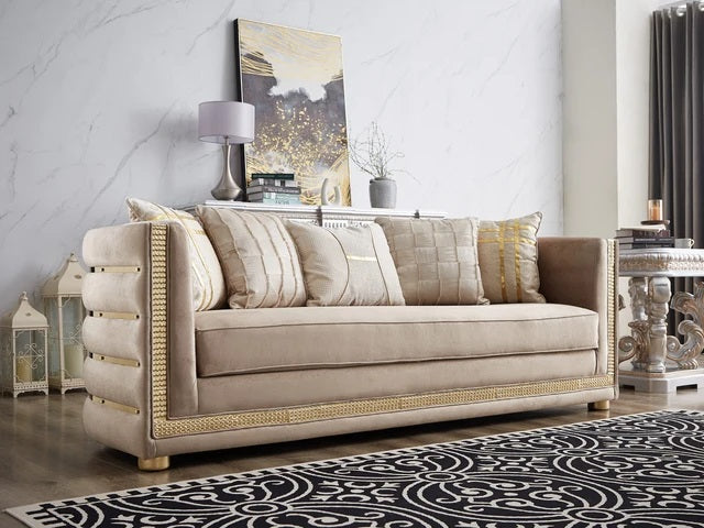Traditional Three-Piece Sofa Set