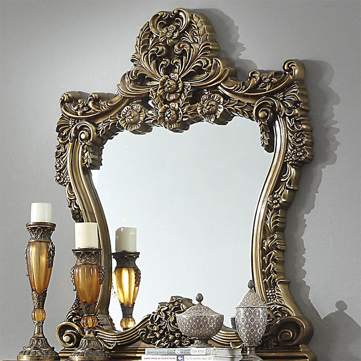 Traditional Brown Console Mirror