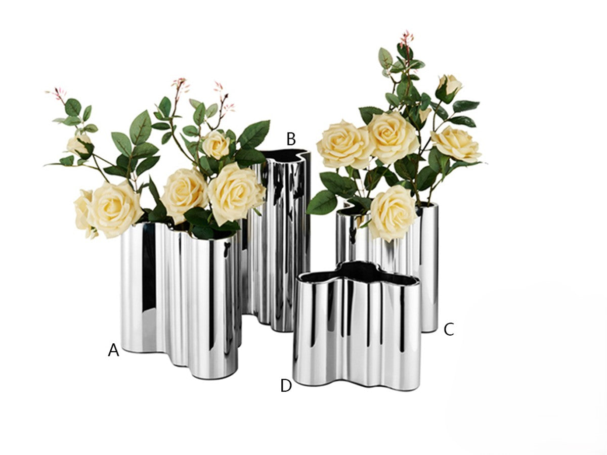 Polished Stainless Steel HD Vase (C)