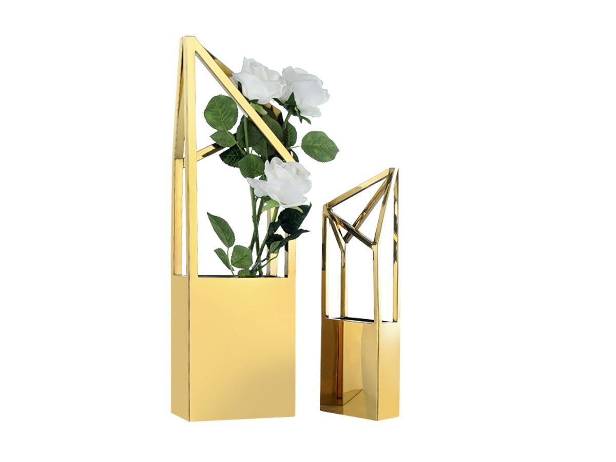 Small Stainless Steel Solar Vase