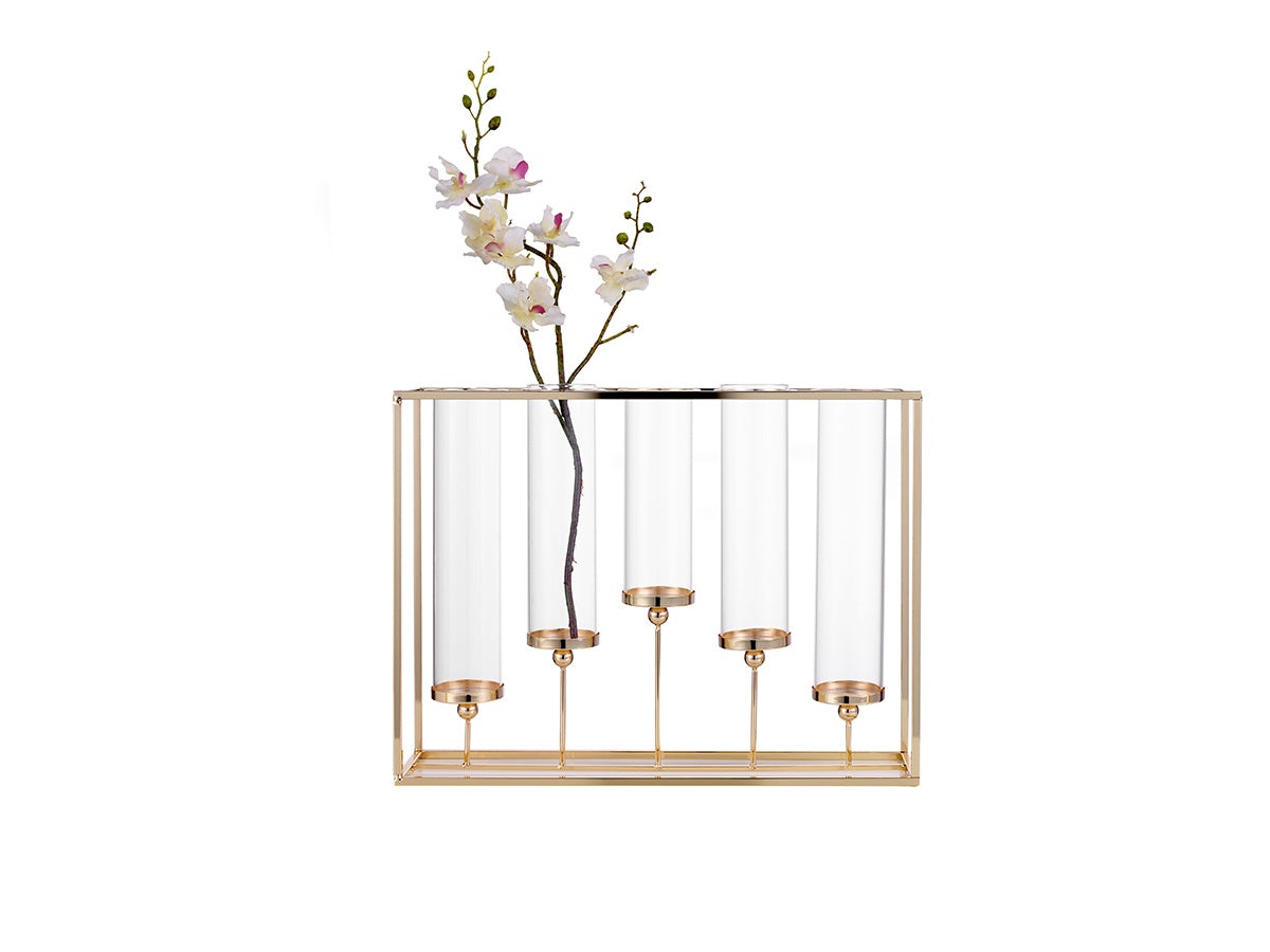 Glass Metal Duba Vase